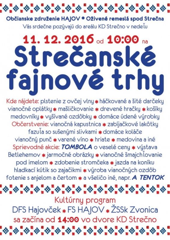Strečanské fajnové trhy 2016