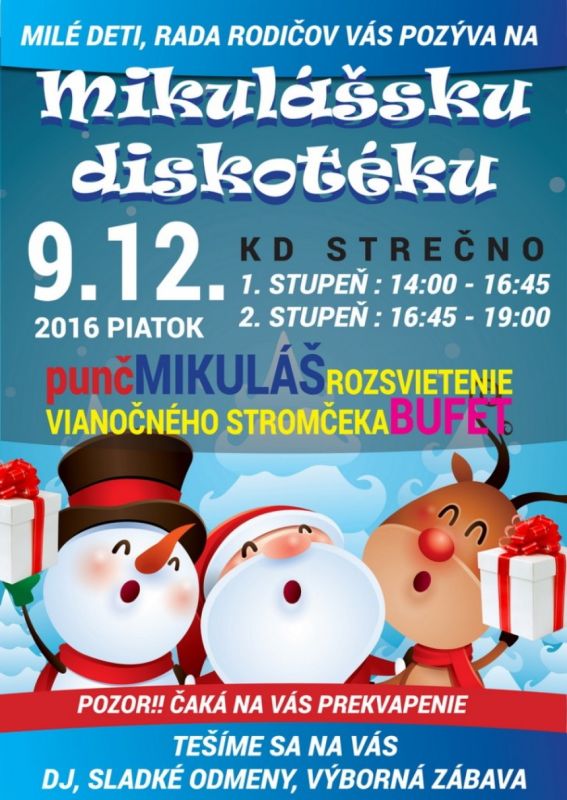 Mikulášska diskotéka Strečno