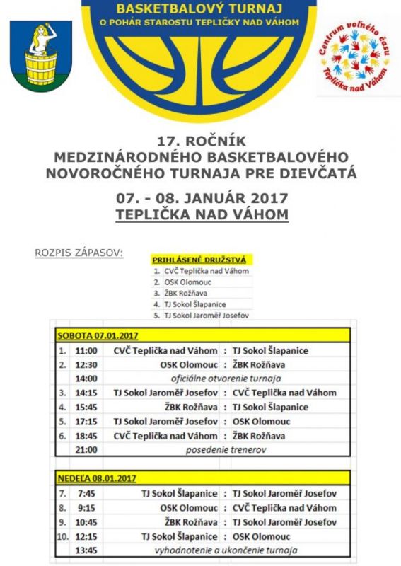 Basketbalový turnaj o pohár starostu Tepličky nad Váhom