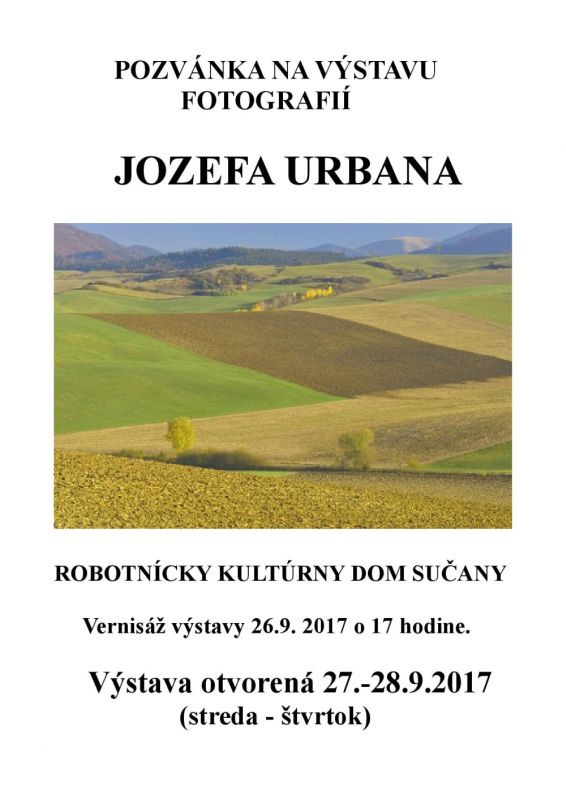 Výstava fotografií Jozefa Urbana