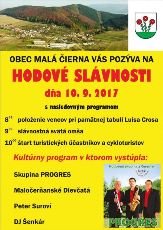 Hodové slávnosti v obci Malá Čierna