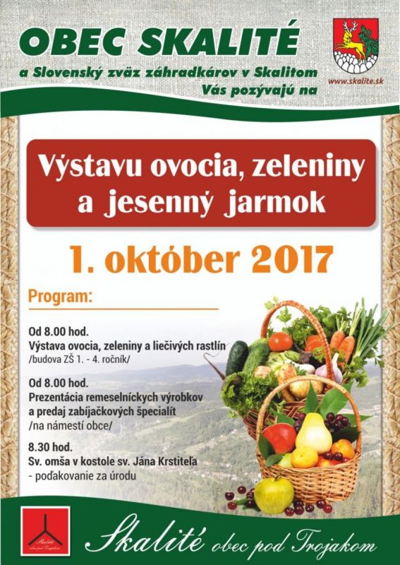 Výstava ovocia, zeleniny a jesenný jarmok
