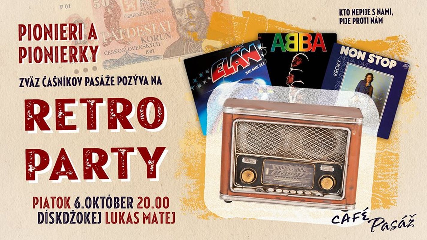 Retro party a diskdžokej Lukas Matej