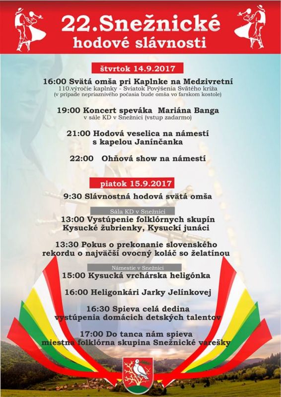 SNEŽNICKÉ HODOVÉ SLÁVNOSTI 2017