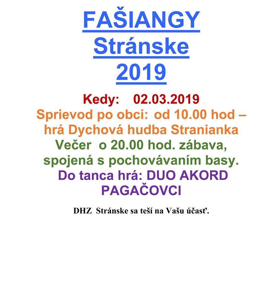 Fašiangy v obci Stránske