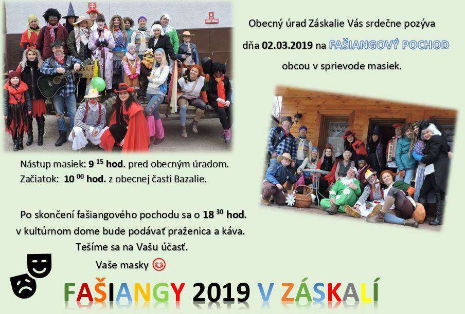 Fašiangy v obci Záskalie