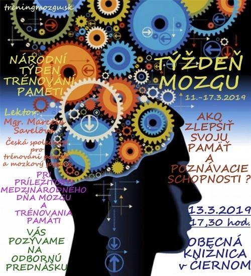 Prednáška “Týždeň mozgu” v obci Čierne