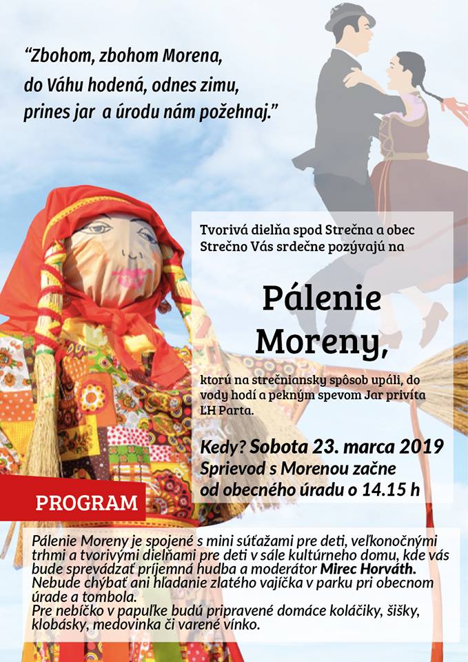 Pálenie Moreny v obci Strečno