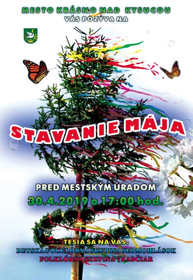 Stavanie mája v Krásne nad Kysucou