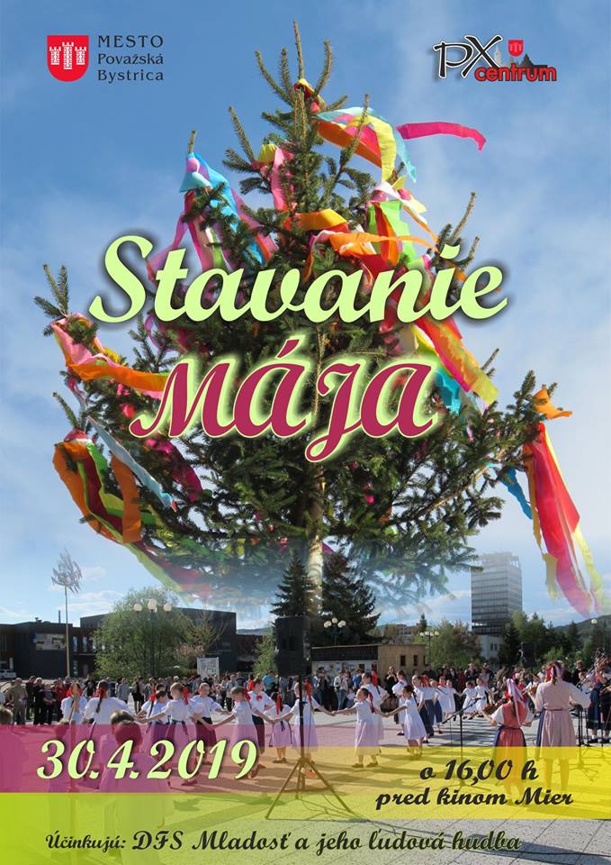 Stavanie mája v Považskej Bystrici