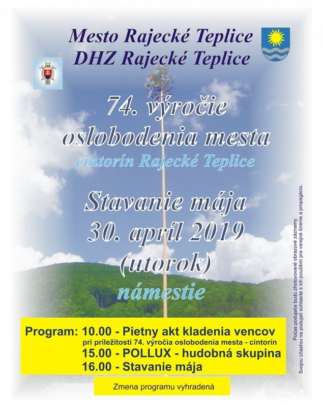 Stavanie mája v Rajeckých Tepliciach