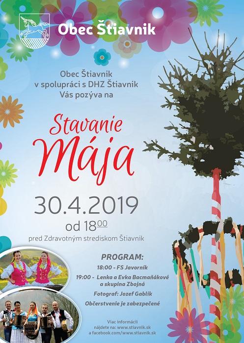 Stavanie mája v obci Štiavnik