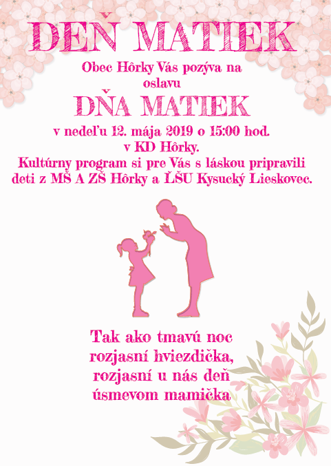 Deň matiek v obci Hôrky