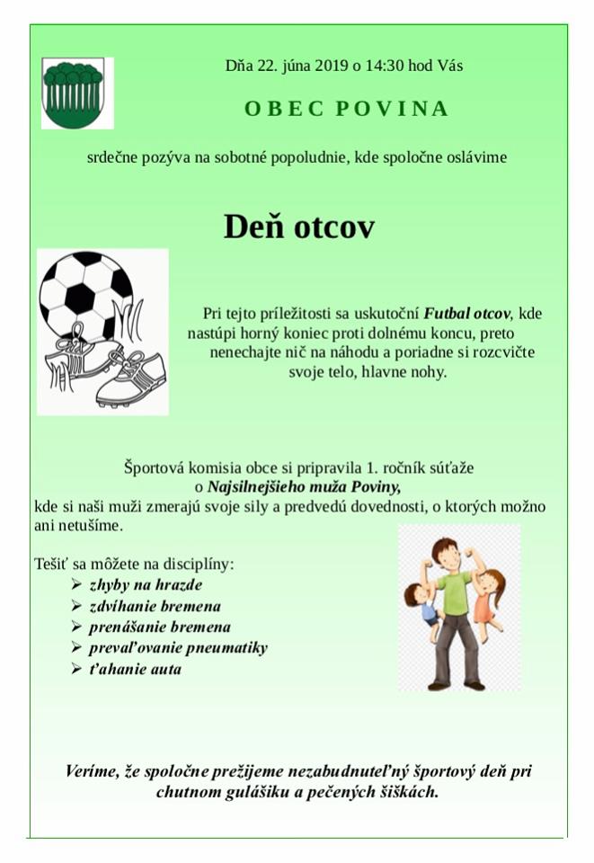 Deň otcov v obci Povina