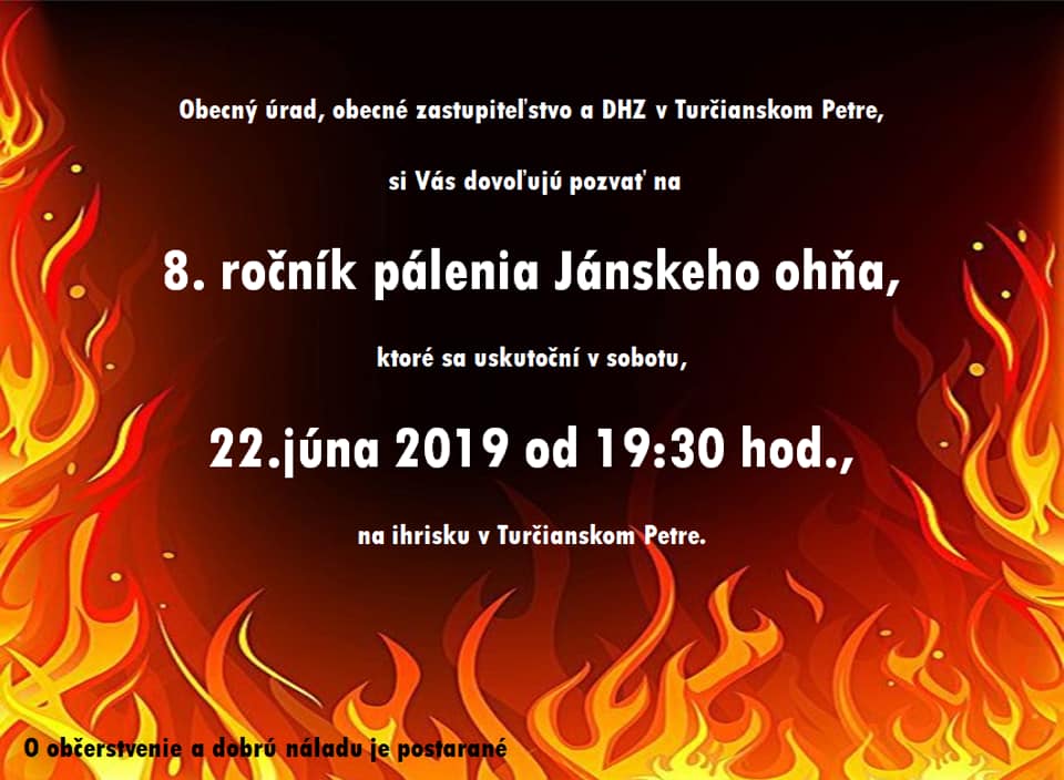 Jánska vatra v obci Turčiansky Peter