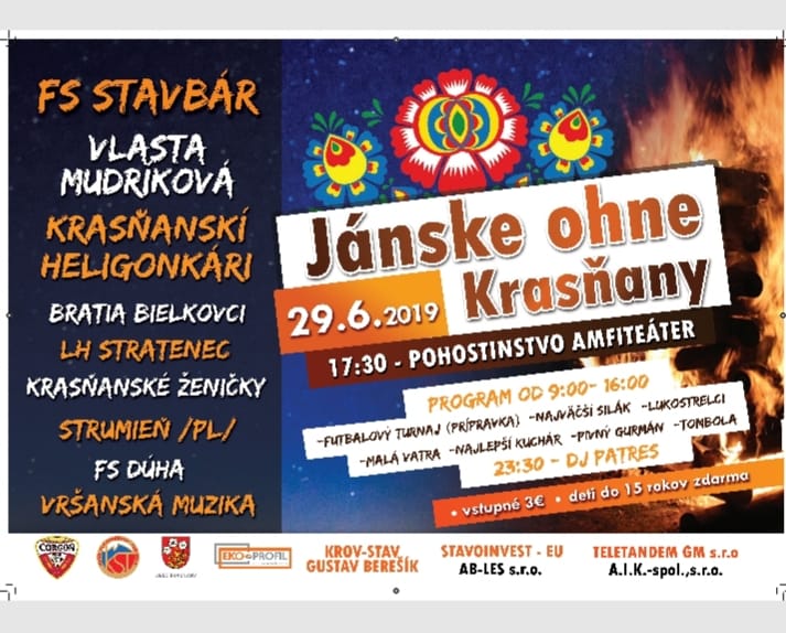 Jánske ohne v obci Krasňany