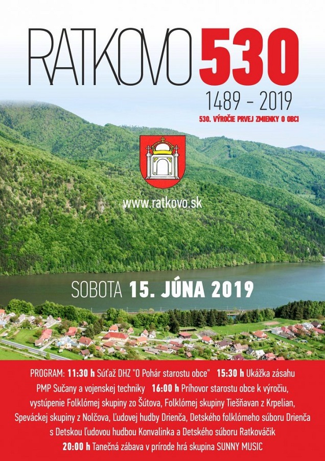 Oslavy 530. výročia založenia obce Ratkovo