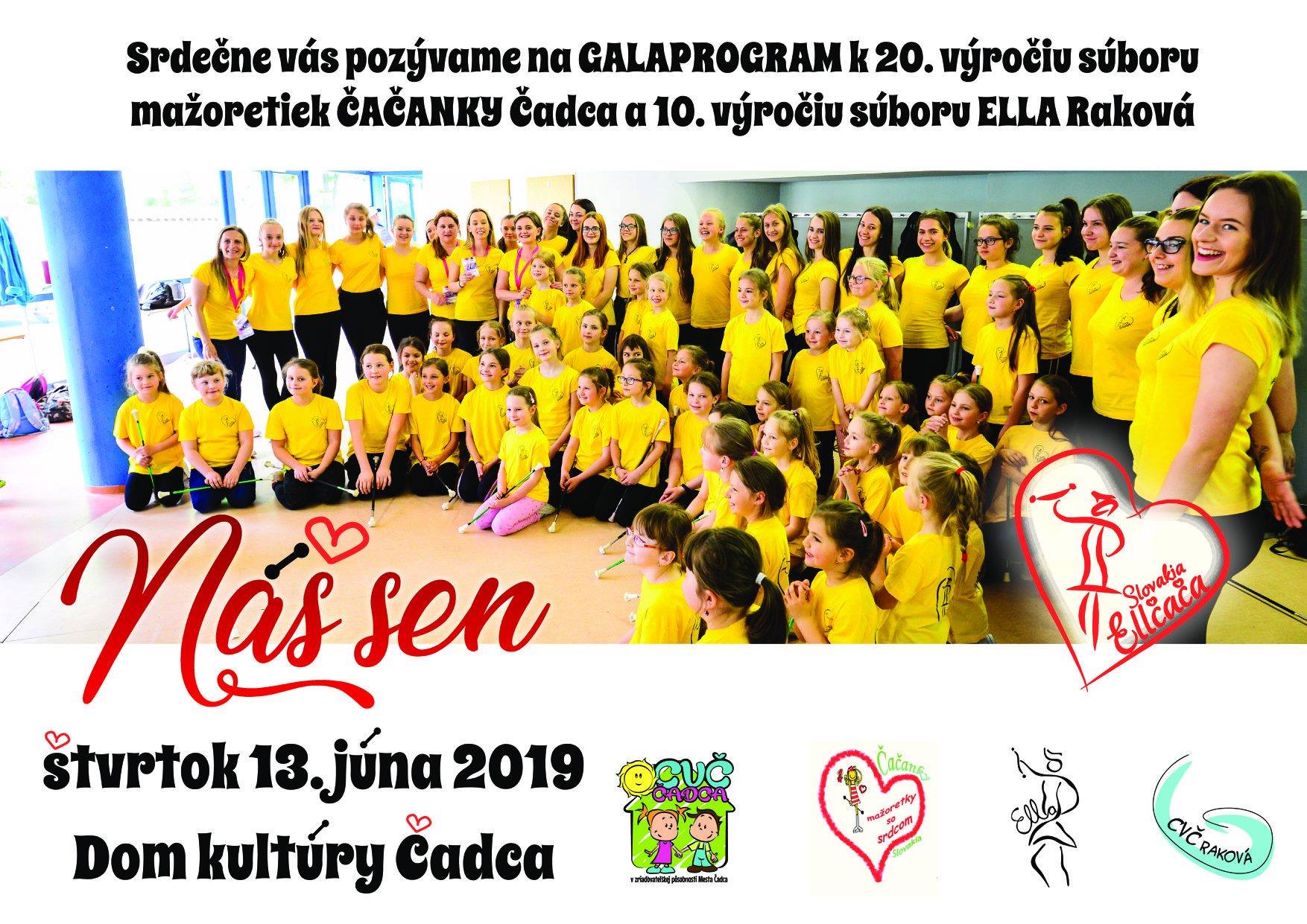 Slávnostný galaprogram k výročiu  súborov mažoretiek v Čadci