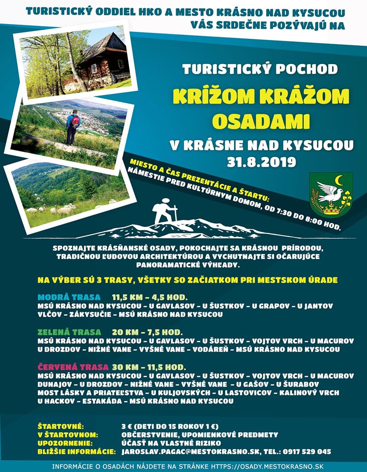 Turistický pochod “Krížom krážom osadami” v Krásne nad Kysucou