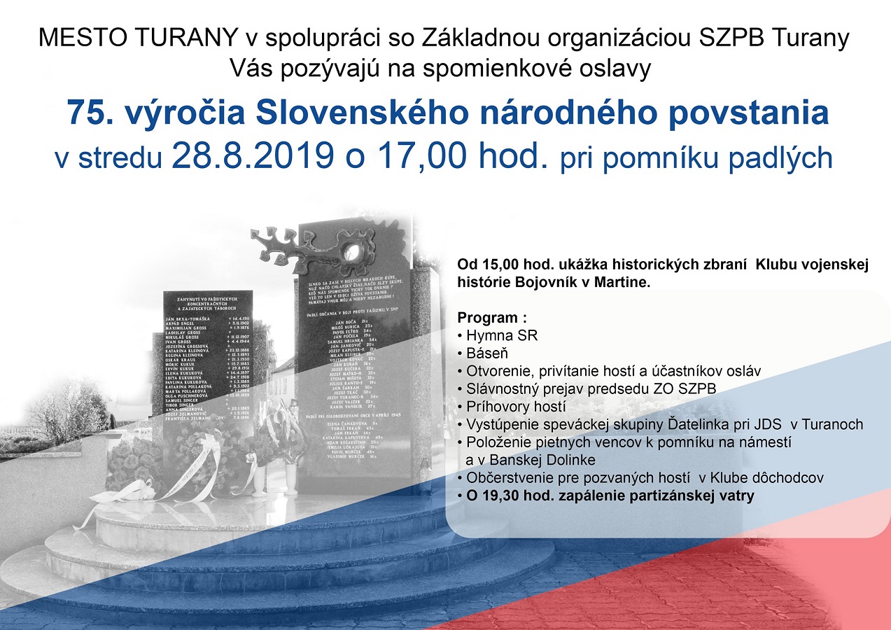 Oslava 75. výročia SNP v Turanoch