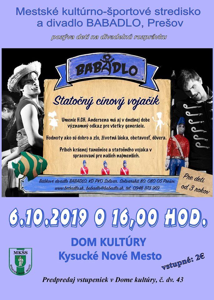 Divadelné predstavenie “Statočný cinový vojačik” v Kysuckom Novom Meste