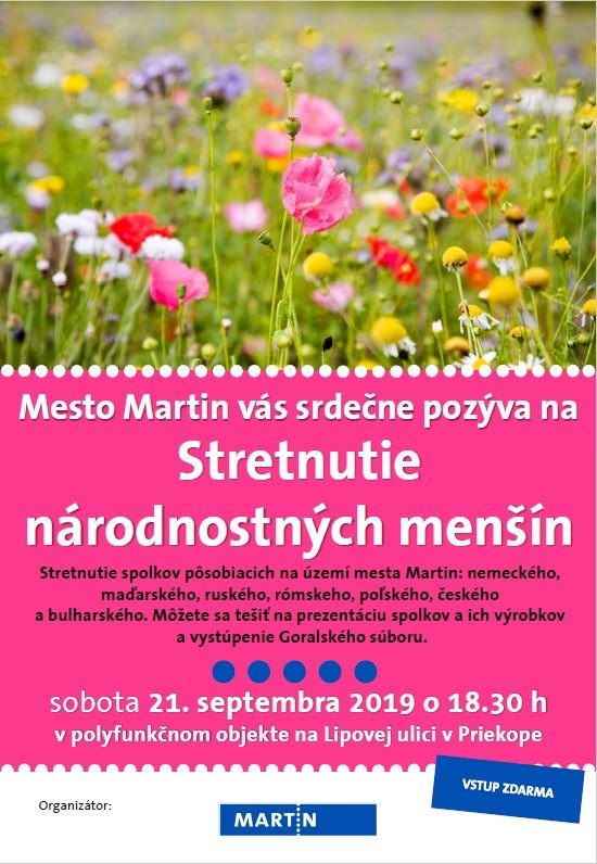 Stretnutie národnostných menšín v Martine