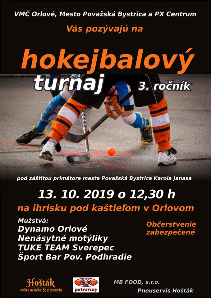 Hokejbalový turnaj v obci Orlové