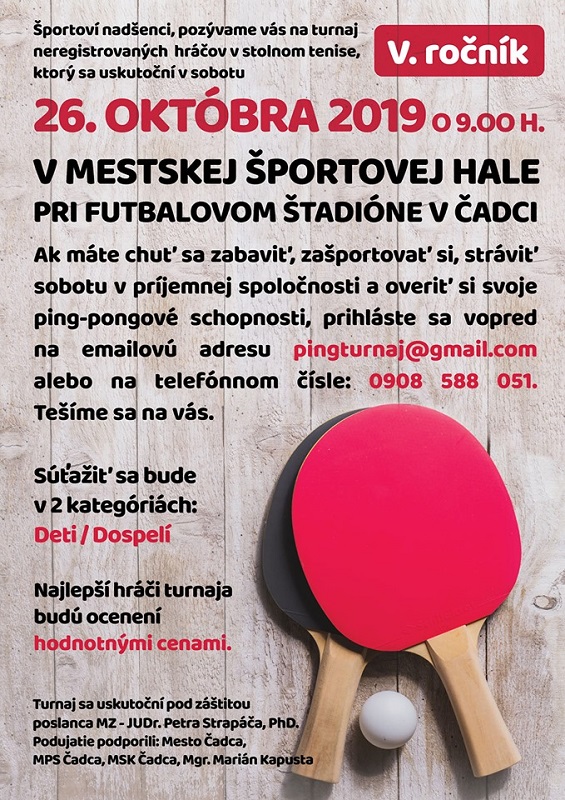 Stolnotenisový turnaj v Čadci