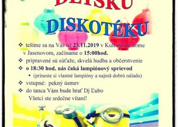Detská diskotéka v obci Jasenové