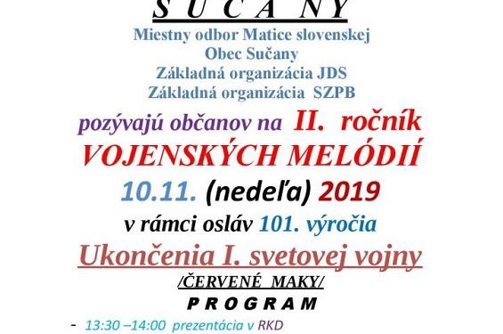II. ročník vojenských melódii v obci Sučany