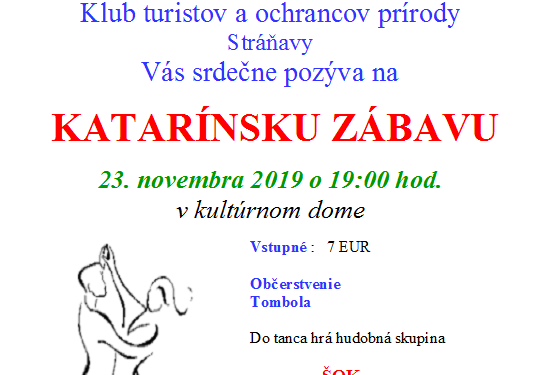 Katarínska zábava v obci Stráňavy