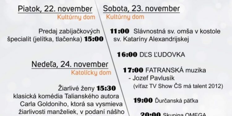 Katarínske hody v obci Konská