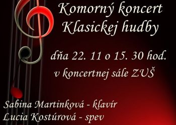 Komorný koncert klasickej hudby v Kysuckom Novom Meste