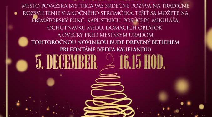 Podujatie Vráťme ducha Vianoc do ulíc v Považskej Bystrici