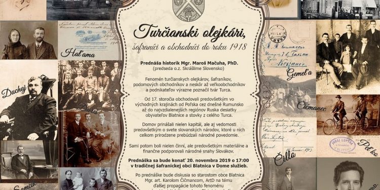 Prednáška Turčianski olejkári, šafraníci a obchodníci do roku 1918 v obci Blatnica