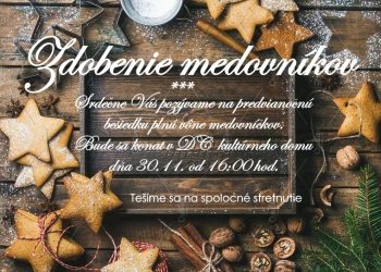 Predvianočné Zdobenie medovníkov v obci Vrchteplá
