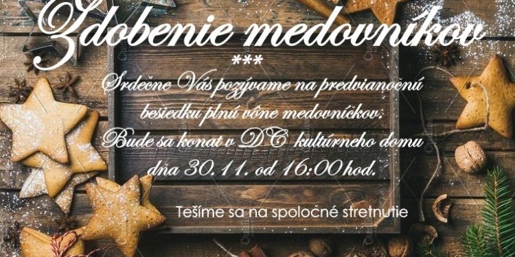 Predvianočné Zdobenie medovníkov v obci Vrchteplá