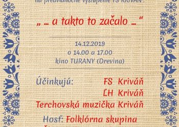 Predvianočné vystúpenie FS Kriváň v Turanoch