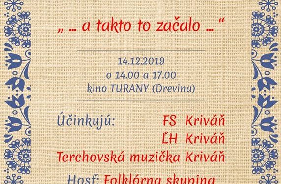 Predvianočné vystúpenie FS Kriváň v Turanoch