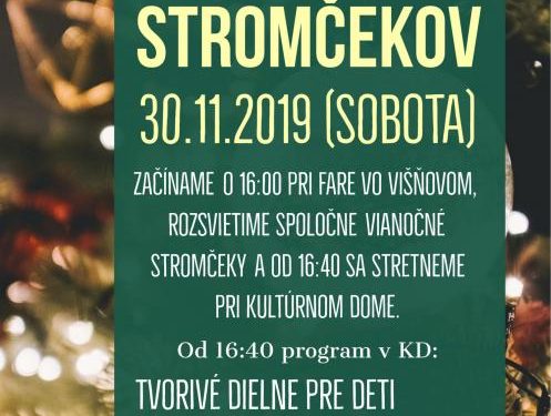 Rozsvietenia Vianočných stromčekov v obci Višňové