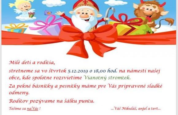 Stretnutie s Mikulášom v obci Necpaly