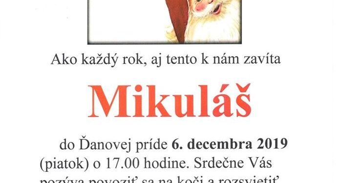 Stretnutie s Mikulášom v obci Ďanová