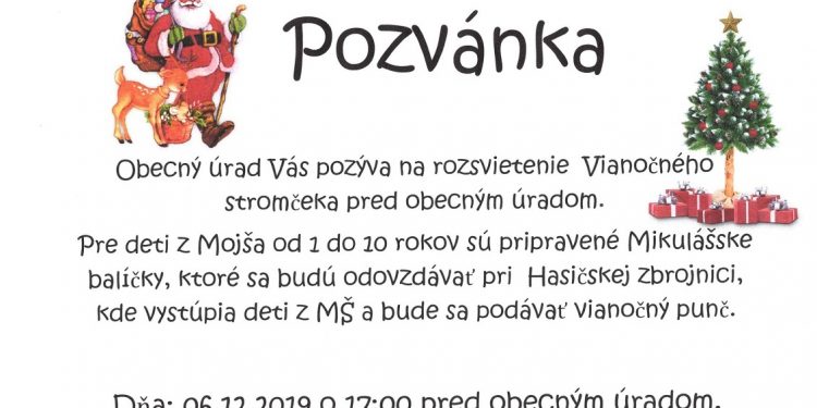 Stretnutie s Mikulášom v obci Mojš