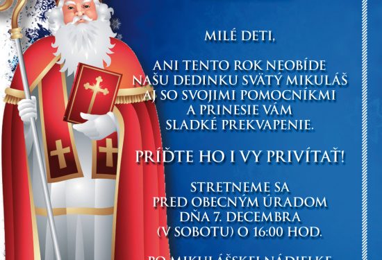 Stretnutie s Mikulášom v obci Nededza