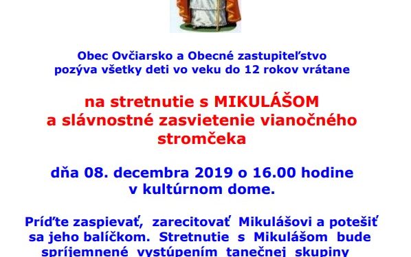 Stretnutie s Mikulášom v obci Ovčiarsko