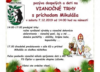 Vianočné trhy a stretnutie s Mikulášom v obci Turie