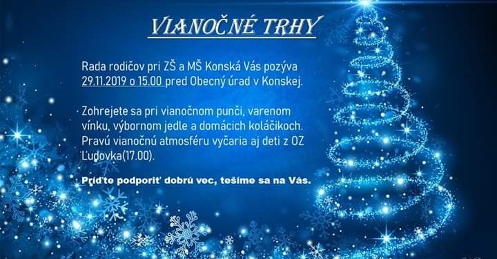 Vianočné trhy v obci Konská