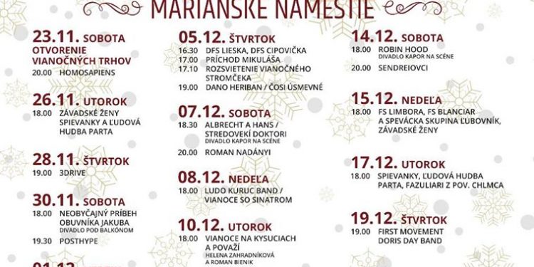 Vianočné trhy v Žiline