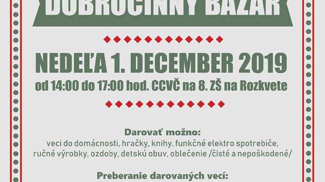Vianočný dobročinný bazárik v Považskej Bystrici