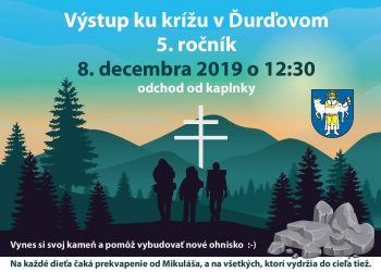 Výstup ku krížu v obci Ďurďové